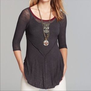 Free People Knit 3/4 Sleeve Top